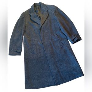 Vintage Hart Schaffner & Marx Overcoat Charcoal Gray USA Made